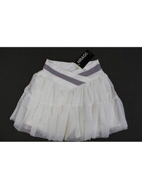 HRAGC White Layered Tulle Mini Skirt Size L NWT